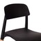 Fabulaxe Modern Plastic Dining Chair Open Back with Beech Wood Legs, Black, PK 4 QI004222.BK.4 - alternate 7